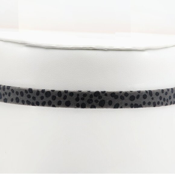 Gray Leopard Choker Adjustable Length Trendy Chokers (#25b) - Picture 9 of 9